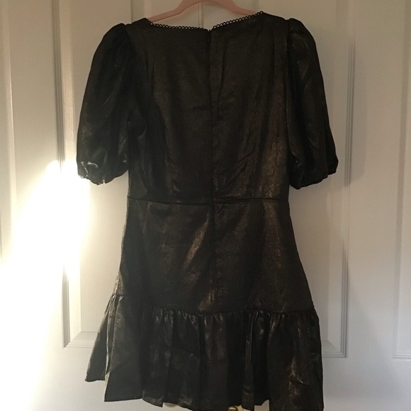 Rachel Parcell metallic square neckline dress Sz 8 - Picture 4 of 6